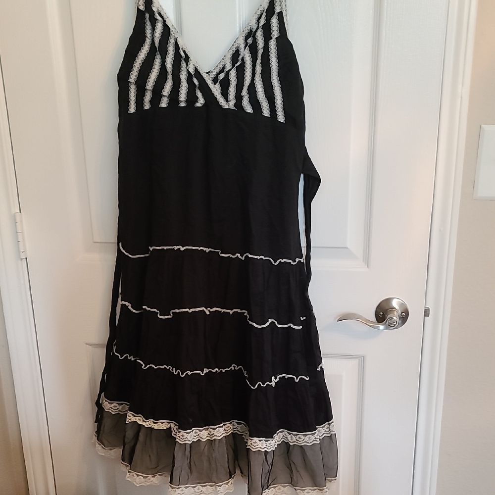 Black and White Striped Dress